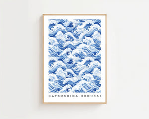 Kaisushika Hokusai - Ocean of clouds Plakat - 21 x 29.7 cm (A4) - Nellastore