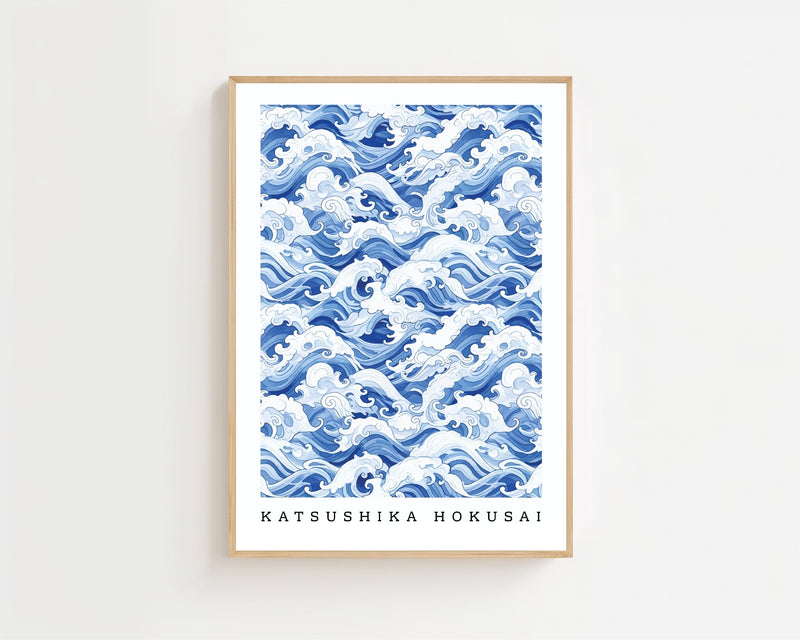 Kaisushika Hokusai - Ocean of clouds Plakat - 21 x 29.7 cm (A4) - Nellastore