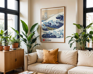 Kaisushika Hokusai - Raft within the great wave Plakat - 21 x 29.7 cm (A4) - Nellastore