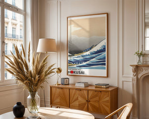 Kaisushika Hokusai - Sailing through the waves Plakat - 21 x 29.7 cm (A4) - Nellastore