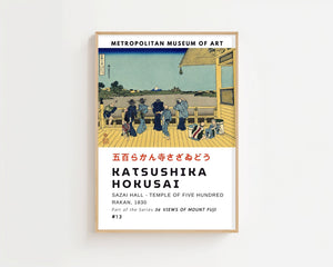 Kaisushika Hokusai - Sazai Hall - Temple Of Five Hundred Rakan Plakat - 21 x 29.7 cm (A4) - Nellastore