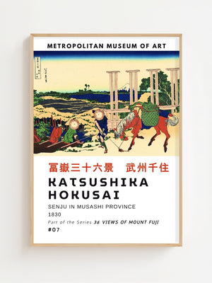 Kaisushika Hokusai - Senju In Musashi Province Plakat - 21 x 29.7 cm (A4) - Nellastore