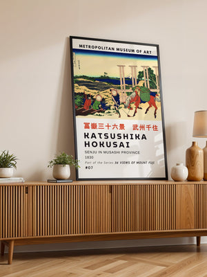 Kaisushika Hokusai - Senju In Musashi Province Plakat - 21 x 29.7 cm (A4) - Nellastore