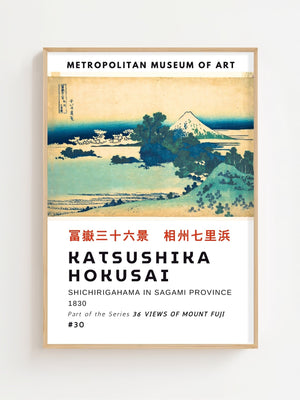 Kaisushika Hokusai - Shichirigahama In Sagami Province Plakat - 21 x 29.7 cm (A4) - Nellastore