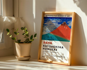 Kaisushika Hokusai - South Wind, Clear Sky Plakat - 21 x 29.7 cm (A4) - Nellastore