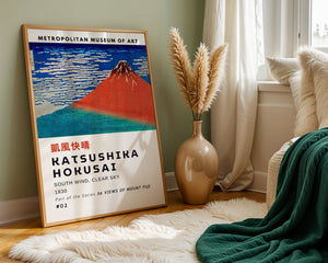 Kaisushika Hokusai - South Wind, Clear Sky Plakat - 21 x 29.7 cm (A4) - Nellastore