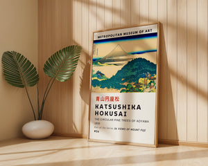 Kaisushika Hokusai - The Circular Pine Trees Of Aoyama Plakat - 21 x 29.7 cm (A4) - Nellastore