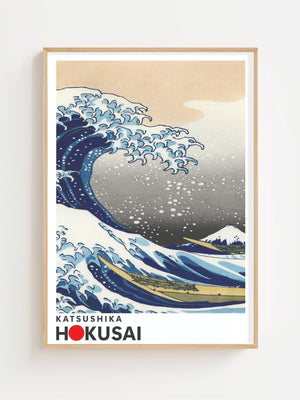 Kaisushika Hokusai - The great wave animated Plakat - 21 x 29.7 cm (A4) - Nellastore