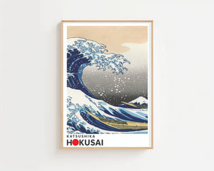 Kaisushika Hokusai - The great wave animated Plakat - 21 x 29.7 cm (A4) - Nellastore