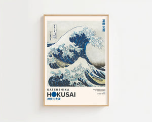 Kaisushika Hokusai - The great wave at kanagawa Plakat - 21 x 29.7 cm (A4) - Nellastore