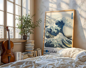 Kaisushika Hokusai - The great wave at kanagawa Plakat - 21 x 29.7 cm (A4) - Nellastore