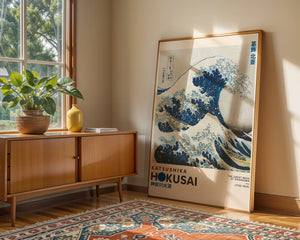 Kaisushika Hokusai - The great wave at kanagawa Plakat - 21 x 29.7 cm (A4) - Nellastore