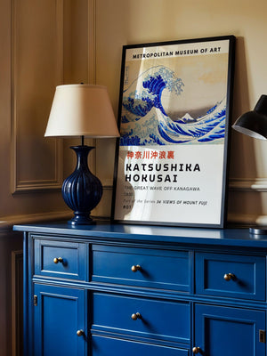 Kaisushika Hokusai - The Great Wave Off Kanagawa Plakat - 21 x 29.7 cm (A4) - Nellastore