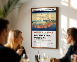 Kaisushika Hokusai - The Kazusa Province Sea Route Plakat - 21 x 29.7 cm (A4) - Nellastore
