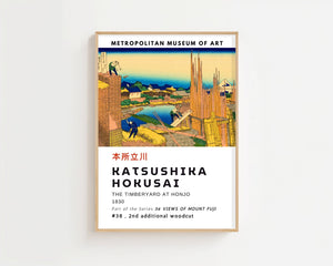 Kaisushika Hokusai - The Timberyard At Honjo Plakat - 21 x 29.7 cm (A4) - Nellastore