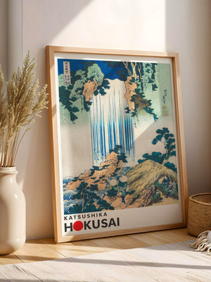 Kaisushika Hokusai - The waterfall Plakat - 21 x 29.7 cm (A4) - Nellastore