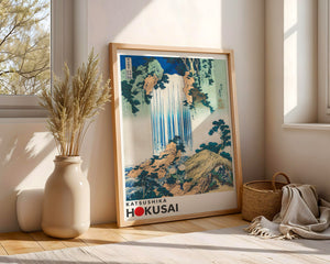 Kaisushika Hokusai - The waterfall Plakat - 21 x 29.7 cm (A4) - Nellastore