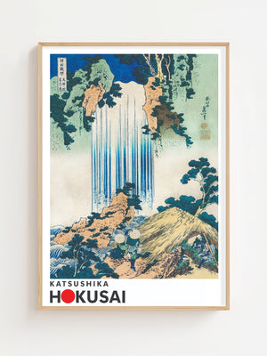 Kaisushika Hokusai - The waterfall Plakat - 21 x 29.7 cm (A4) - Nellastore