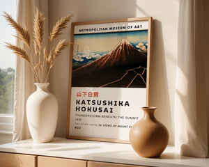 Kaisushika Hokusai - Thunderstorm Beneath The Summit Plakat - 21 x 29.7 cm (A4) - Nellastore