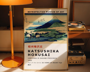 Kaisushika Hokusai - Umezawa In Sagami Province Plakat - 21 x 29.7 cm (A4) - Nellastore