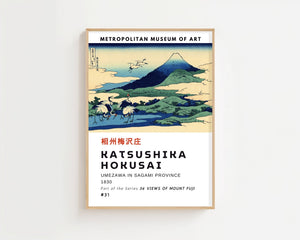 Kaisushika Hokusai - Umezawa In Sagami Province Plakat - 21 x 29.7 cm (A4) - Nellastore