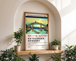 Kaisushika Hokusai - Under The Mannen Bridge At Fukagawa Plakat - 21 x 29.7 cm (A4) - Nellastore