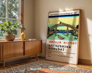Kaisushika Hokusai - Under The Mannen Bridge At Fukagawa Plakat - 21 x 29.7 cm (A4) - Nellastore