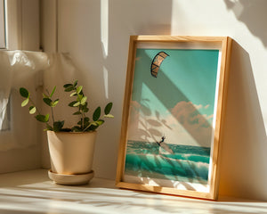Kitesurfer Plakat - 21 x 29.7 cm (A4) - Nellastore
