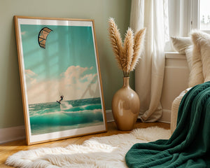 Kitesurfer Plakat - 21 x 29.7 cm (A4) - Nellastore