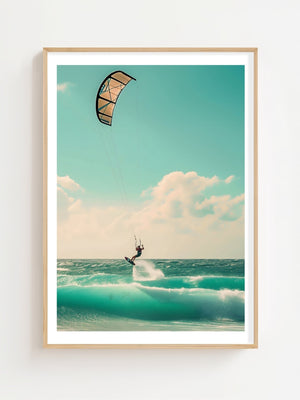 Kitesurfer Plakat - 21 x 29.7 cm (A4) - Nellastore