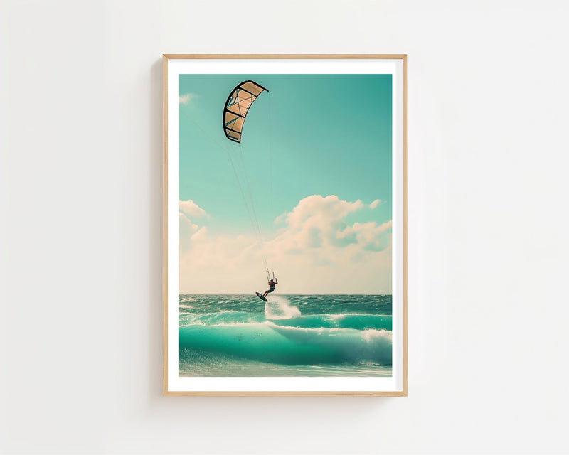 Kitesurfer Plakat - 21 x 29.7 cm (A4) - Nellastore