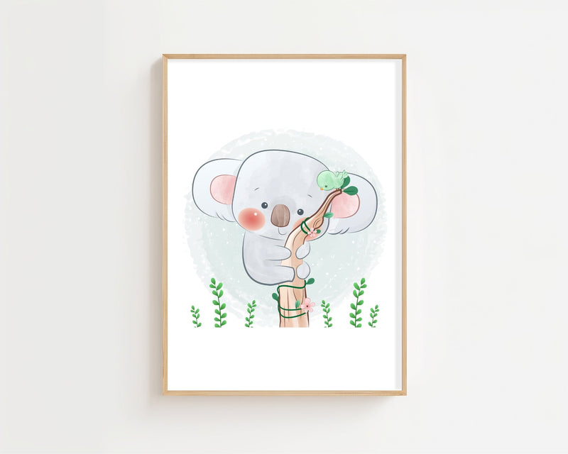 Koala In Tree Plakat - 21 x 29.7 cm (A4) - Nellastore