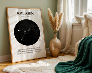 Krebsen Stjernetegn Plakat - 21 x 29.7 cm - Nellastore