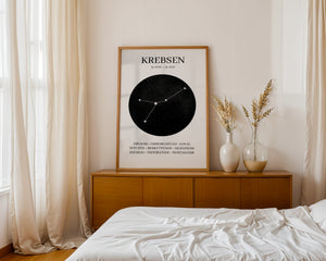 Krebsen Stjernetegn Plakat - 21 x 29.7 cm - Nellastore