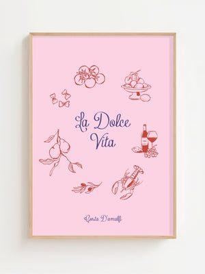 La Dolce Vita Costa D'Amalfi Plakat - 21 x 29.7 cm - Nellastore