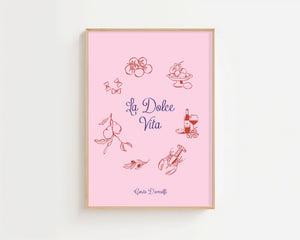 La Dolce Vita Costa D'Amalfi Plakat - 21 x 29.7 cm - Nellastore