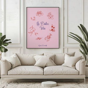 La Dolce Vita Costa D'Amalfi Plakat - 21 x 29.7 cm - Nellastore