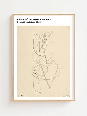 László Moholy - Nagy - Bennett Sculpture Plakat - 21 x 29.7 cm - Nellastore