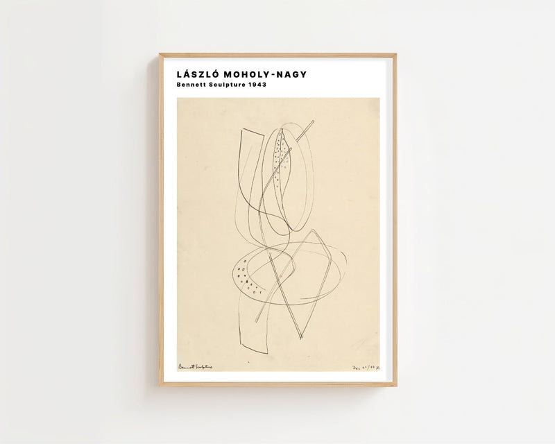 László Moholy - Nagy - Bennett Sculpture Plakat - 21 x 29.7 cm - Nellastore