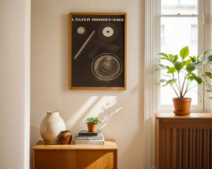 László Moholy - Nagy - Circular Shapes And Diagonal Line Plakat - 21 x 29.7 cm - Nellastore