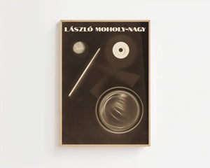 László Moholy - Nagy - Circular Shapes And Diagonal Line Plakat - 21 x 29.7 cm - Nellastore