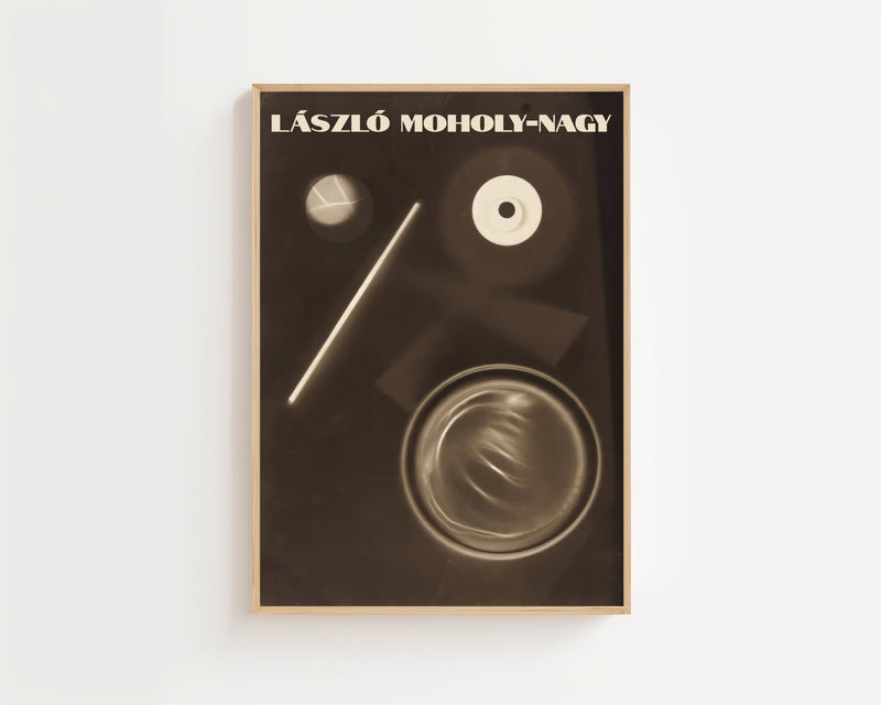 László Moholy - Nagy - Circular Shapes And Diagonal Line Plakat - 21 x 29.7 cm - Nellastore