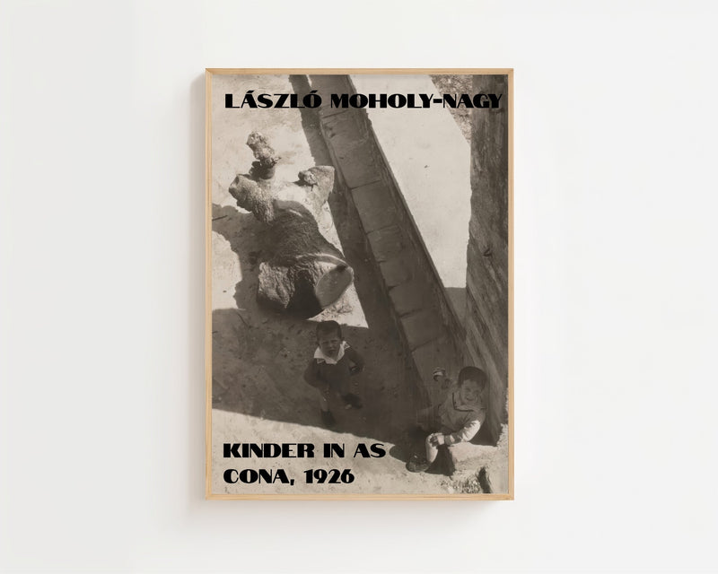 László Moholy - Nagy - Kinder in Ascona Plakat - 21 x 29.7 cm - Nellastore