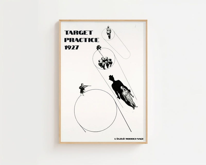 László Moholy - Nagy - Target Practice In the Name of the Law Plakat - 21 x 29.7 cm - Nellastore