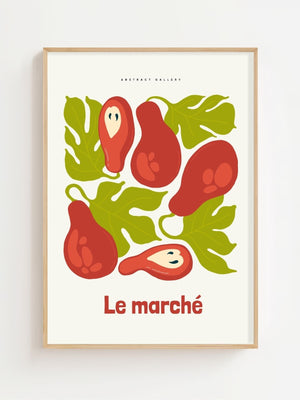 Le Marché Fig Plakat - 21 x 29.7 cm - Nellastore