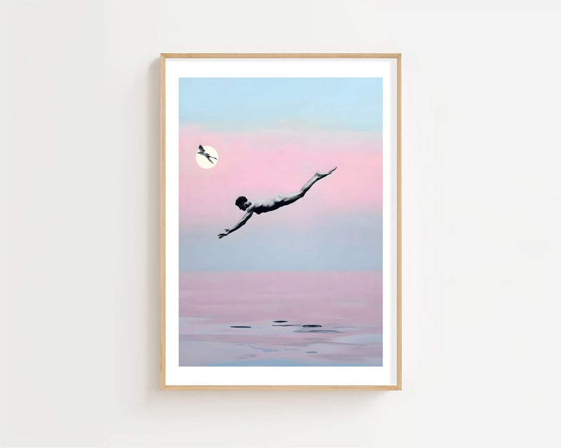 Leap Into Pink Plakat - 21 x 29.7 cm (A4) - Nellastore