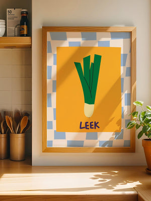 Leek Veggie Plakat - 21 x 29.7 cm - Nellastore