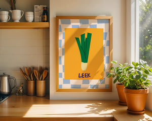 Leek Veggie Plakat - 21 x 29.7 cm - Nellastore
