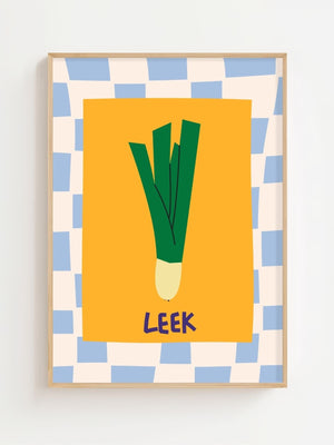 Leek Veggie Plakat - 21 x 29.7 cm - Nellastore