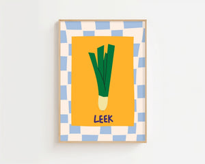 Leek Veggie Plakat - 21 x 29.7 cm - Nellastore